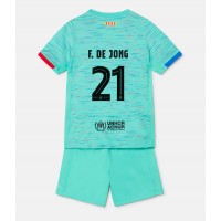 Dječji Nogometni Dres Barcelona Frenkie de Jong #21 Rezervni 2023-24 Kratak Rukav (+ Kratke hlače)